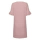 thumbnail image 5 of Puntoco Vestido De Manga Corta Con Cuello En V, Gasa Jacquard Con Cuello En V De Color Sólido De Verano Para Mujer Color L, 5 of 5