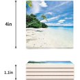 thumbnail image 3 of FMSHPON Hawaiian Beach Clear Island Set of 6 Coaster for Drinks, Absorbent Ceramic Stone Coasters Cup Mat with Cork Base for Home Kitchen Room Coffee Table Bar Decor, 3 of 4