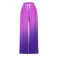 thumbnail image 5 of Lmnyox Women's Wide Leg Pants Fashion Casual Drawstring Trousers Flowy Vacation Beach Palazzo Pants with Pocket, 5 of 6