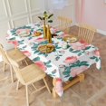 thumbnail image 5 of Pioneer Flower Floral Print Pattern Rectangle Tablecloth 60"x120",Waterproof Polyester Rectangle Table Cloth, Wipeable Spillproof Polyester Tablecloth for Dining, Camping, Indoor and Outdoor, 5 of 6