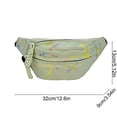thumbnail image 3 of Gnmfd Outdoor Sports Crossbody Or Waist Bag, Lightweight Nylon Travel Organizer For Daily Essentials, White Green Black Pink, Compact 32 x 13 x 9 Cm, Adjustable Strap, Water Resistant, Urban Casual, 3 of 6