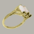 thumbnail image 3 of LBG British Made 9k Yellow Gold Natural Opal Womens Promise Ring - 33 size options - Size 4.25, 3 of 5