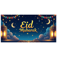 thumbnail image 4 of LUUFILx Eid Mubarak Banner Ramadan Decor Lantern Light Party Supplies Celebration Backdrop Holiday Festival Decorations Eid Party Photography Props Starry Background, 4 of 9