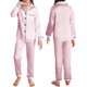 thumbnail image 5 of Niñas Ropa Color Sólido Manga Larga Traje de Hogar 60% Algodón 40% Lino, Invierno Bebé Niños Ropa Conjunto para Niño Pequeño, 5 of 7