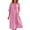 Pink, variant on CHGBMOK Plus Size Dresses for Women 3/4 Sleeve Maxi Dresses Button V Neck Loose Fit Dress with Pockets