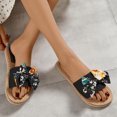 thumbnail image 4 of FAKKDUK Slippers For Women Indoor And Outdoor Women's Espadrille Sandal Womens Straw Woven Slippers Flat Shoes Bottom Comfortable Sandals Ladies Platform Trendy Sandal Slides, 6&Black, 4 of 8