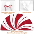 thumbnail image 2 of Traditional Christmas Tree Skirt with Swirl Peppermint Candy Design Holiday Party Decoration, 2 of 7