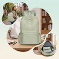 thumbnail image 4 of Solid Color Aesthetic College Backpack, Lightweight Solid Color Large Capacity Laptop Daypack, Suitable for Work, Travel and Casual Daily Use - Light Green, 4 of 4
