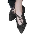 thumbnail image 4 of Zapatos casuales cómodos con borlas en punta para mujer Zapatos individuales de tacón bajo cómodos y sólidos Wmkox8yii FOPL1672, 4 of 6