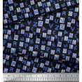 thumbnail image 3 of Soimoi Black polyester Crepe Fabric Alphabet Text Decor Fabric Printed Yard 42 Inch Wide, 3 of 3