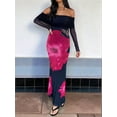 thumbnail image 5 of Women'S Fall Off Shoulder Floral Maxi Dresses Formal Long Sleeve Bodycon Cocktail Wedding Guest Dress Dark Blue S, 5 of 9