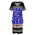 thumbnail image 3 of Vestido Skydomes con caída y bolsillos para mujer, elegante vestido de fiesta de verano con falda, 3 of 6