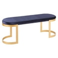 thumbnail image 2 of Lumisource Demi Bench With Gold Metal And Blue Velvet Finish BC-DEMI AU+BU, 2 of 7