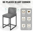thumbnail image 6 of Summit Living 24 inch Bar Stools with Back Set of 2 for Kitchen Dining, Faux Leather Counter Stools, Gray, 6 of 9