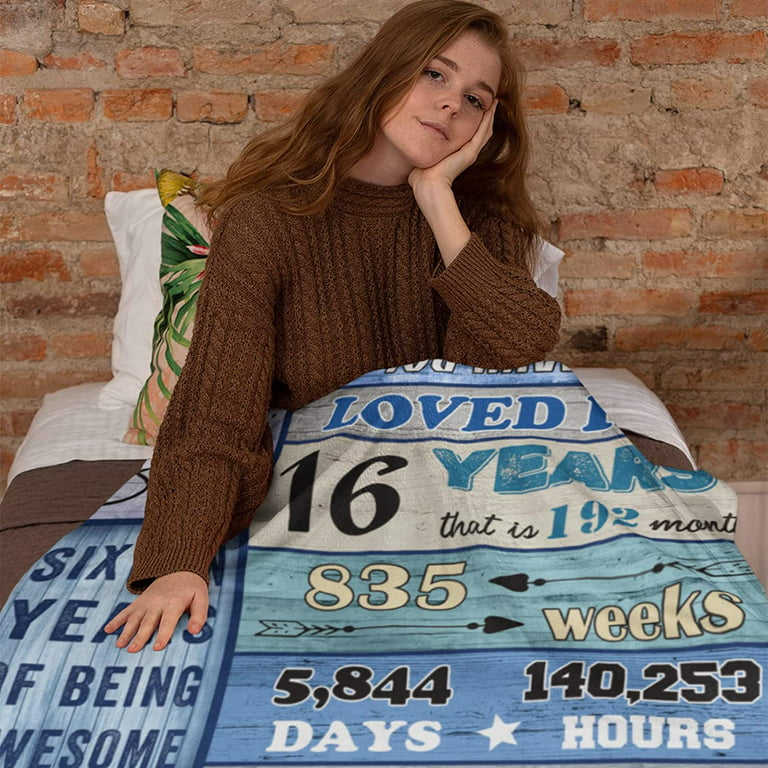 Sweet 16 Gifts for Girls - 16th Birthday Gifts for Girls - 16 Year Old  50x40 Blanket for Birthday - Gifts for 16 Year Old Girl - 16th Birthday  Gift Ideas - Sweet Sixteen Birthday Decorations 