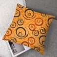 thumbnail image 7 of BANET Halloween Throw Pillow Cover Set of 2, with Little Open and Pumpkins Seasonal Pattern, Decorative Square Covers for Couch Bed &amp; Sofa, Orange Black 12x12in, 7 of 7