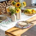 thumbnail image 4 of Spring Gnomes Round 15 Inch Placemats Set of 8, Botanical Rose Leaves Black Buffalo Plaid HeatResistant Non Slip Place Mats for Dining Table, Wipeable Braided Kitchen Table Mats for Housewarming, 4 of 9