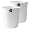 thumbnail image 5 of PP Material Trash Can with Round Hole Design for Home Use White Large Capacity 2Pcs, 5 of 5