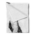 thumbnail image 2 of Panda Soft Flannel Fleece Throw Blanket, Baby Panda Bear Illustration Sketch Style Artwork Nature Wild Animals Theme, Cozy Plush for Indoor and Outdoor Use, 70" x 90", Black White, by Ambesonne, 2 of 5