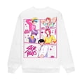 thumbnail image 3 of Pop cazadora para niña Round-Neck Sweatshirt,Soft Streetwear Pullover,Cute Long Sleeve Sweatshirt for Fall Winter （White）, 3 of 4