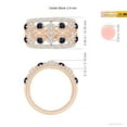 thumbnail image 6 of ANGARA Natural Art Deco Style Sapphire Broad Anniversary Ring in 14K Rose Gold for Women (Size-2.4mm) | September Birthstone, Anniversary, Jewelry Gift for Women | Natural Blue Sapphire Ring, 6 of 10