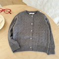 thumbnail image 4 of Baby Girl Cardigan Long Sleeve Button up Sweater Toddler Girl Fall Outfits Cable Knit Fisherman Cardigan Sweater Bolero Shrug, 4 of 5