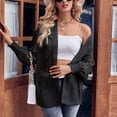 thumbnail image 6 of QUYUON Womens Sweaters Fall 2023 Cardigan Deals Long Sleeve Thick Cardigan for Women Polyester Womens Open Front Cardigan Cardigan Jacket Style Q-3891 Fall Cardigan Sweater Outerwear Coat Black S, 6 of 7