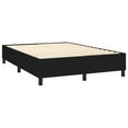 Box spring bed with mattress black 140x190 cm fabric