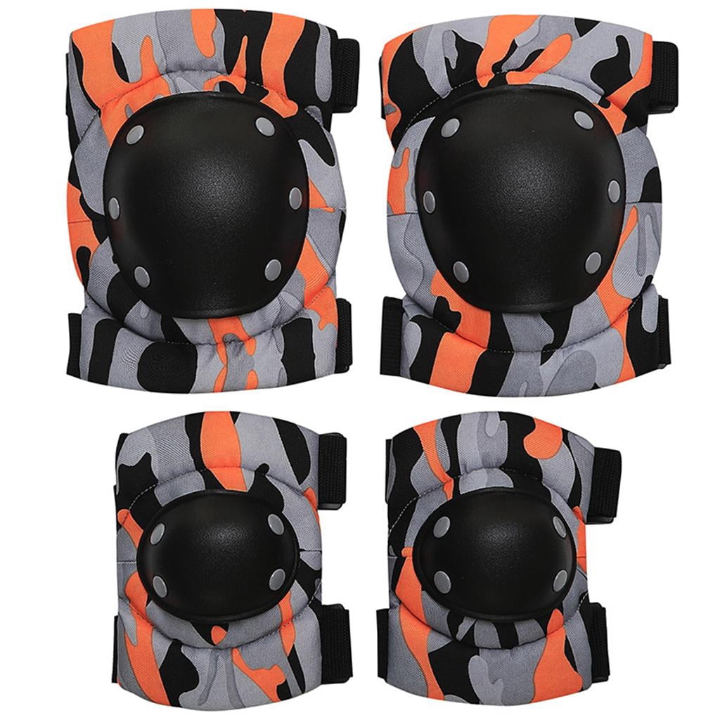 1 Piece Adult Elbow Knee Pads for Roller Skating Scooter Skateboard Climbing Cycling Accessory Orange L