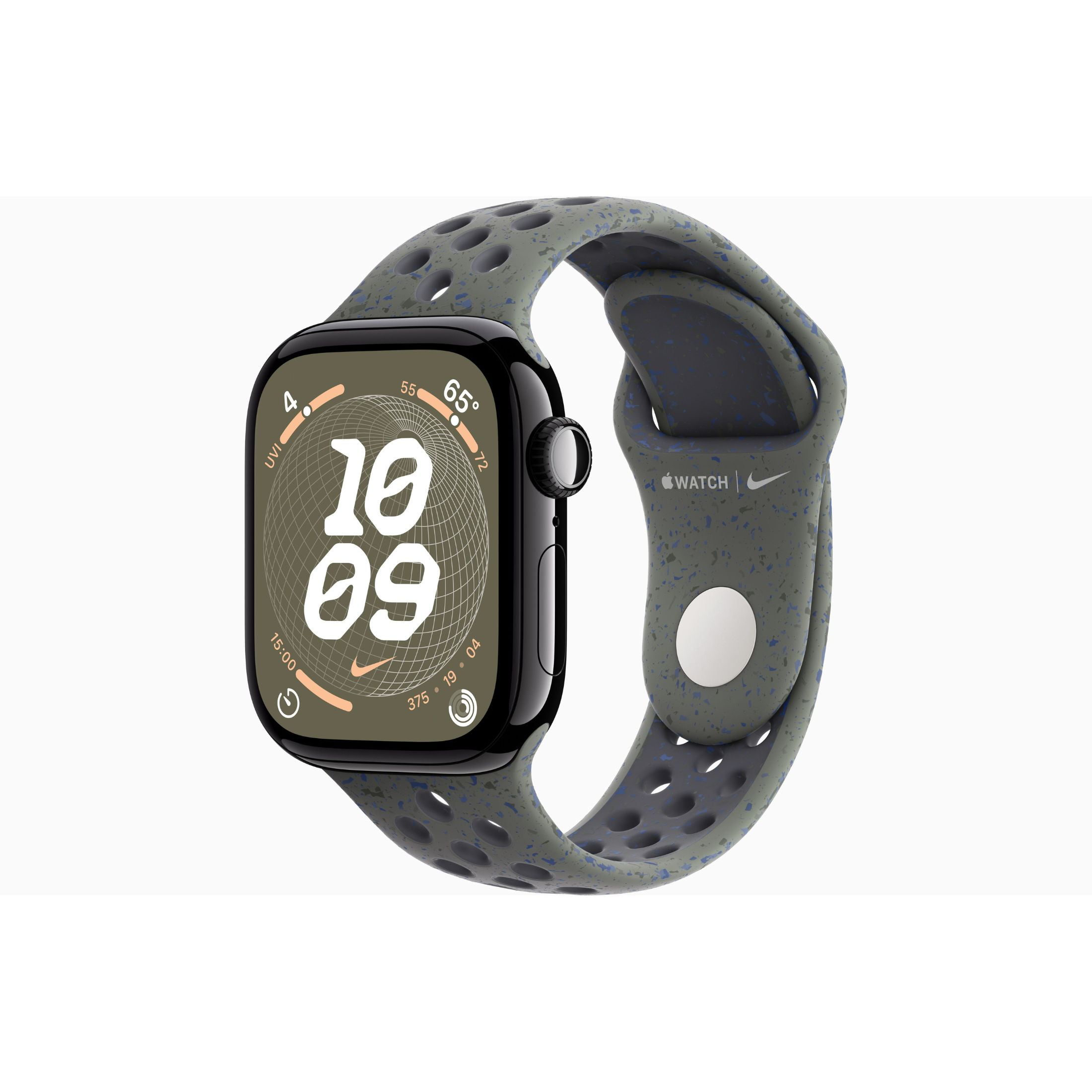 Restored Apple Watch Series 10 GPS 46MM Jet Black Aluminium Case with Cargo Khaki Nike Sport Band (Refurbished)