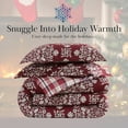 thumbnail image 3 of Southshore Fine Living, Inc. Reversible Bedding Set with 2 Patterns - Red Plaid & Holly Print, 3 of 9