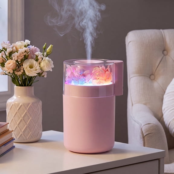 Humidifiers for Bedroom, 180ML Portable Cool Mist Humidifier, 7 Color Changing Night Light, 2 Mist Modes, 4/8H Timer, Quiet, Air Humidifier for Small Room, Office, Car, Home Decor