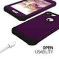 thumbnail image 6 of Dteck iPhone 8 Plus Case, Dteck Heavy Dual Layer Rugged Shockproof Case Hard PC Protective Back Cover For Apple iPhone 8 Plus, Purple, 6 of 7