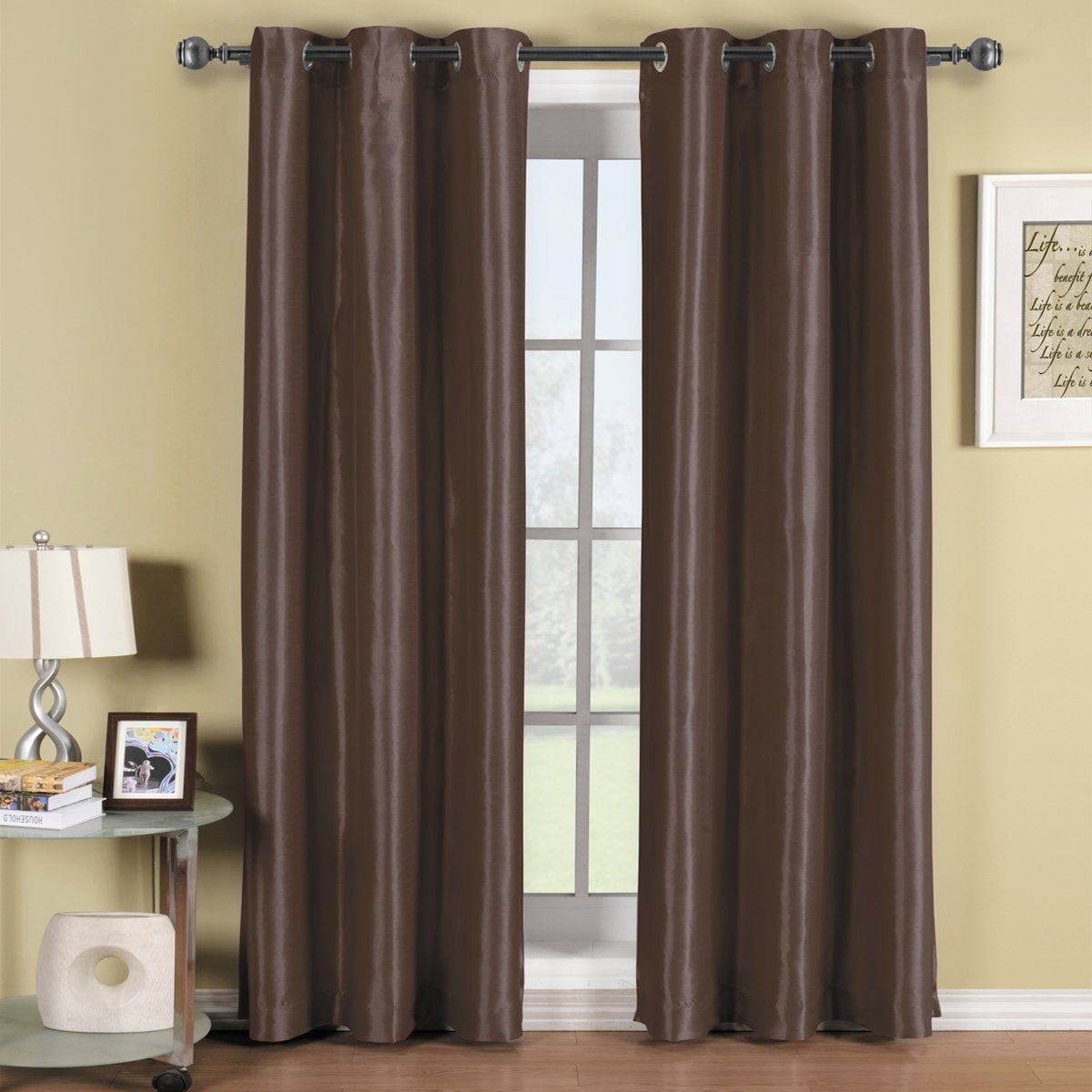 Tie Up Shade Soho Triple-Pass Thermal Insulated Blackout Curtain Top Grommet 