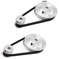 thumbnail image 4 of 4Set 2GT Synchronous Wheel 20 60 Teeth Bore Aluminum Timing Pulley Timing Belt Pulley System, 4 of 10