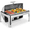 Silver-1/3 Size Food Pan x 3, variant on 9.5 QT oll Top Chafing Dishes for Buffet,Stainless Steel Catering Chafer with Lids, Buffet Food Warmers for Parties, Events & Weddings
