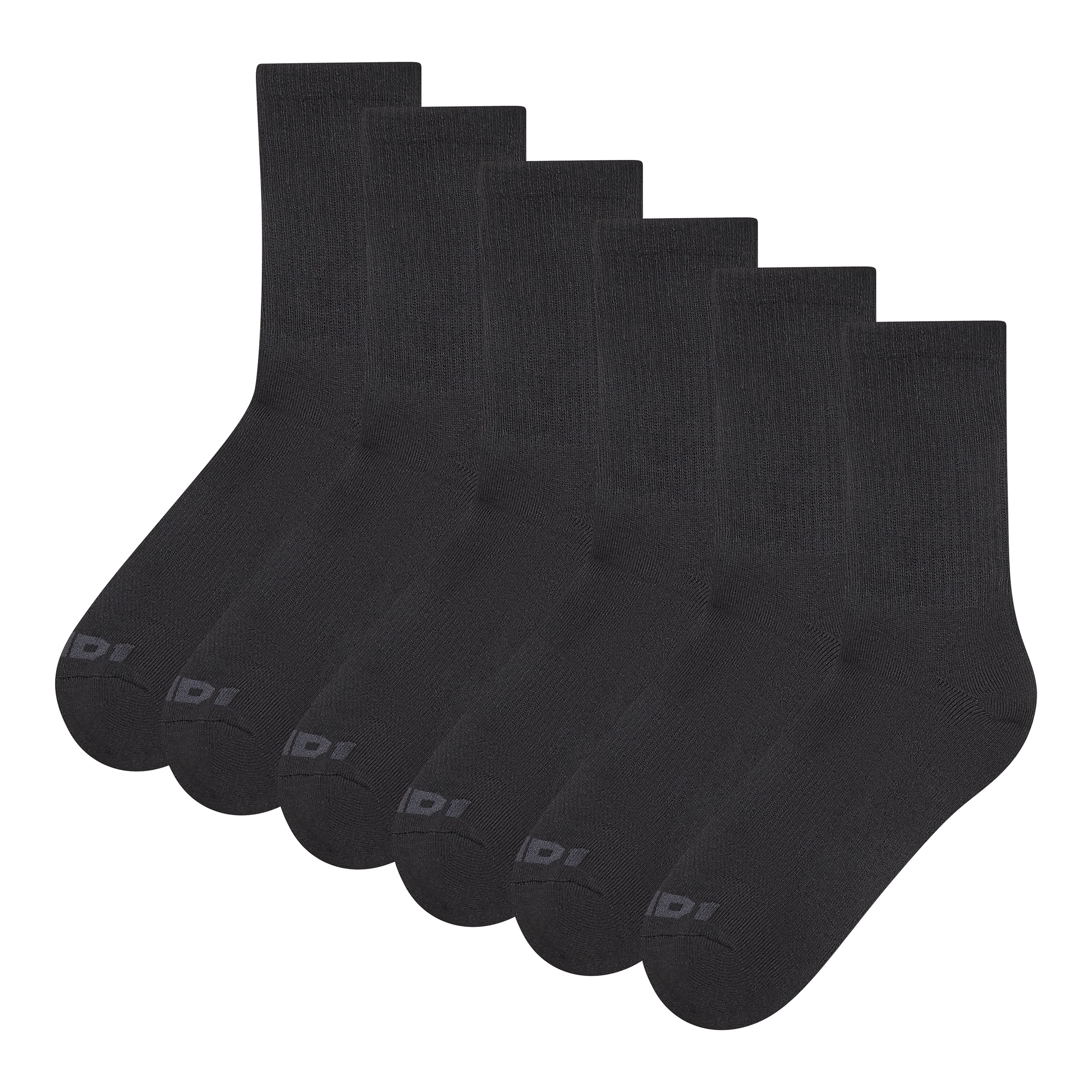 AND1 Men's Socks, Performance Cushion Mid Crew Socks 6-Pack