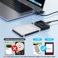 thumbnail image 3 of M.2 NVMe SATA SSD Enclosure, USB 3.2 Gen 2 10Gbps SSD Adapter for M.2 NVMe SATA M-Key B+M Key SSD and 2.5 inch SATA HDD SSD, External Hard Drive Reader Supports 2230 2242 2260 2280 22110, 3 of 6