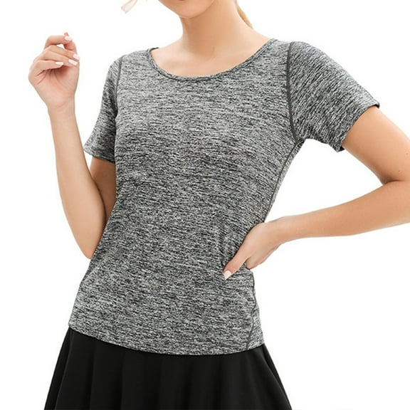 Summer running fitness suit women's yoga suit top short sleeve training sports t-shirt quick drying women's top