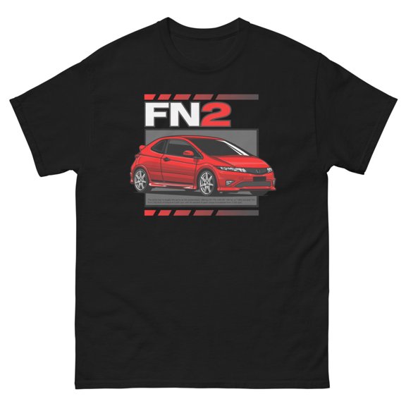 FD2 TYPE R civic hatchback t-shirt (Black, S)