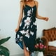 thumbnail image 2 of Vestido maxi con tirantes para mujer Vestido ajustado con estampado floral de un solo pecho Traje diario FLhrweasw Nuevo, 2 of 7