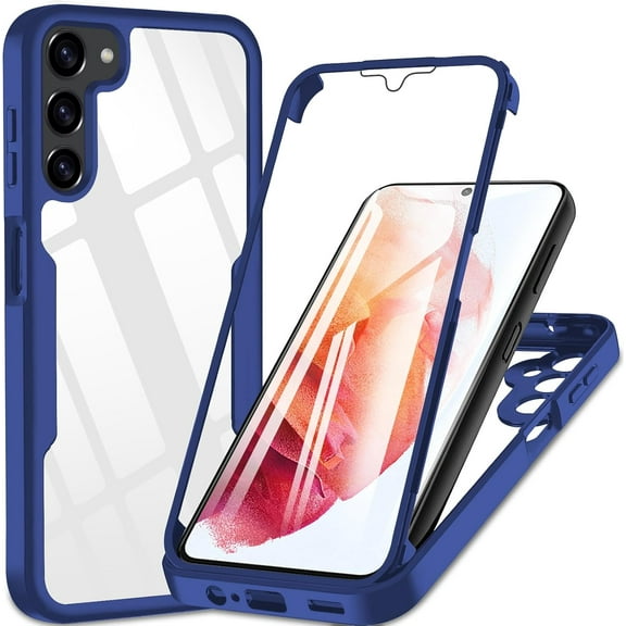 for Samsung Galaxy S21 Clear Case, 360° Full Body Protective Shockproof Anti-Scratch Phone Case Cover Galaxy S21 5G, Slilcone TPU Slim Fit Thin for Samsung S21 Front   Back Dual Layer Protection