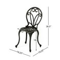 thumbnail image 5 of 3pc Cast Bistro - Aluminium, Black+gold, Backyard & Patio Allure , Floral Design Seating, -, Elegant Legs, Table Beauty,, 5 of 7