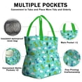 thumbnail image 3 of LightBlue Cartoon Dinosaurs Trees Clouds Pattern Drawstring Lunch Bag Women - Drawstring Lunch Bag Insulated for Work Office - Stain-Resistant Large Lunchbags for Women with Multi-Pockets, 3 of 6