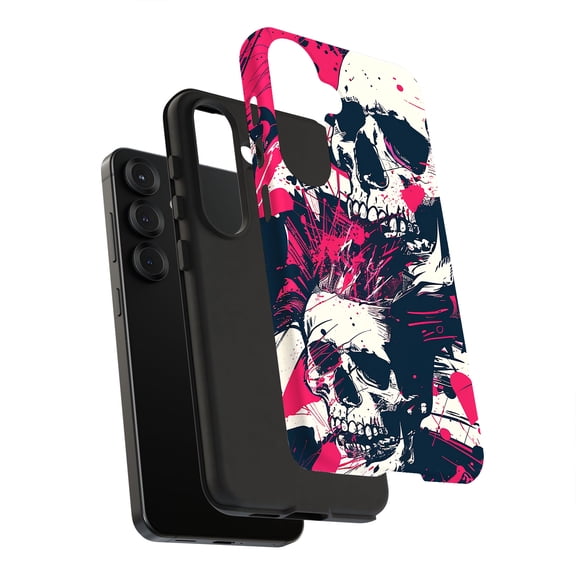 For Samsung Galaxy S24 Plus, Dual-Layer, Punk Skulls 2 Print, USA
