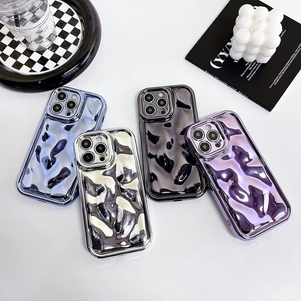 Caseative Custodia Silicone Per IPhone 12 Pro Max | Motivo Ondulato 3D Water Ripple | Antiurto E Antigraffio | Supporta Ricarica Wireless - 2