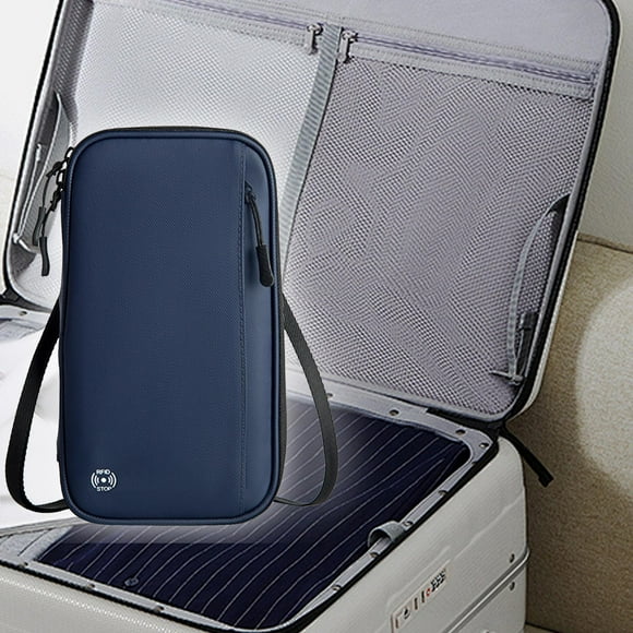 Cartera de viaje organizador de billetes de pasaporte múltiples ranuras portatarjetas portátil funda familiar organizador funda protectora para dinero