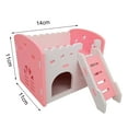 thumbnail image 5 of Walbest Pet Deluxe Dual-Layer Villa,Wooden Double Decker Hamster House with Stair Pet Home Hideout Exercise Toys for Squirrels Gerbils Hamsters Golden Bears Small Animals, 5 of 7