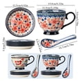 thumbnail image 3 of Ceramic Breakfast Coffee Mug Set - Porcelain Tea Cup with Saucer - Morning Coffee Cup Set - 19cm Plate Set, 3 of 8