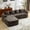 Brown, variant on CKEASEAN 101" Chenille L Shaped Modular Sectional Sofa, Comfy Cloud Couch with Throw Pillows, High-Elastic Sponge, Modern Couch Sofa with Curved Armrest for Living Room, Apartment, Easy Assembly